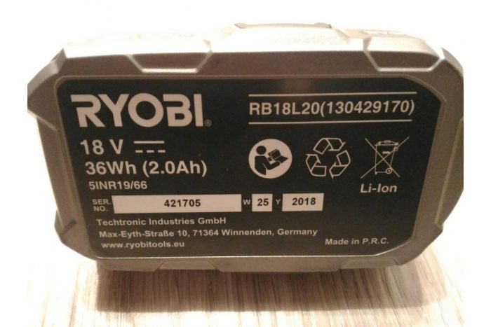 akkumulyator 18 v li ion 2 0 ach one rb18l20 ryobi 5133002737 5789 1