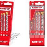 Набор сверл по каменной кладке, 5 шт. Emtop ECDB13051