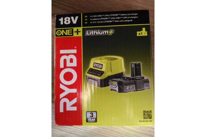 nabor ryobi one rc18120 120 5133003368 akkumulyator 18 v 2 0 a ch li ion i zaryadnoe ustrojstvo rc18120 6510