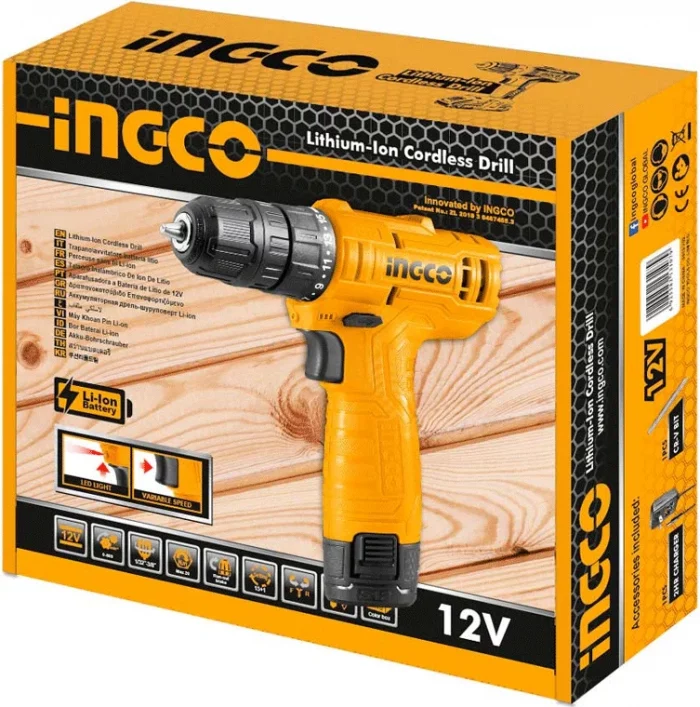 Аккумуляторная шуруповерт INGCO CDLI12415 - Image 3