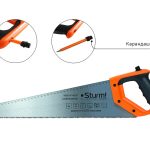 Ножовка по дереву Sturm! 1060-11-4507 со встроенным карандашом