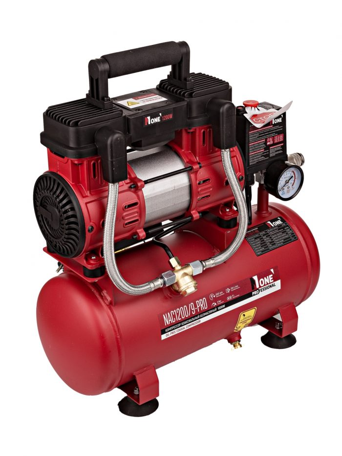 Компрессор коаксиальный безмасляный NUMBER ONE NAC1200/9-PRO