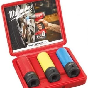 Наборы инструментов Milwaukee головоки для гайковерта SHOCKWAVE Automotive (4932451568), 3 шт