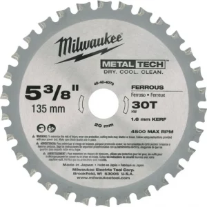 Диск пильный по металлу Milwaukee Z30 135х20мм 48404070