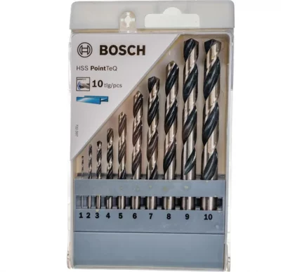 Набор сверл Bosch HSS PointTeQ (1-10 мм, 10шт) 2608577348