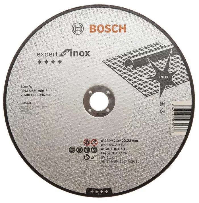 Отрезной круг Bosch Expert for INOX 230x2,0мм 2608600096