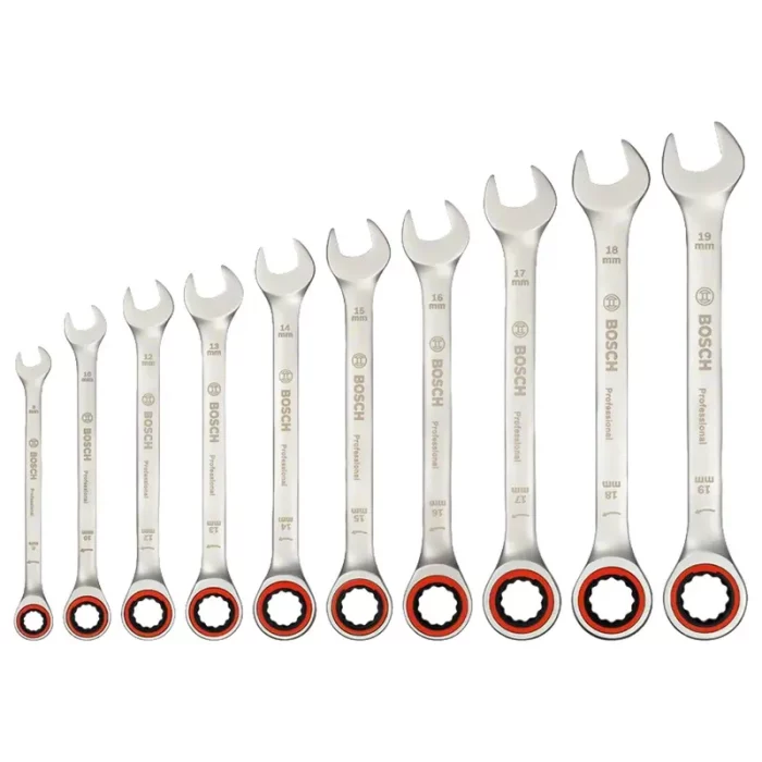 Набор гаечных ключей с трещоткой Bosch 10шт 1600A02AU0