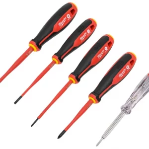 Набор трехгранных отверток VDE PZ/SL + тестер напряжения - 5 шт Milwaukee 4932478737