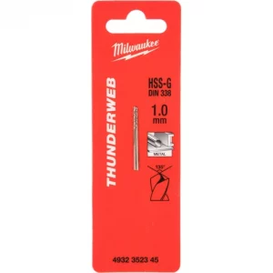 Сверло по металлу HSS-G (1.0 мм, 2 шт) Milwaukee 4932352345