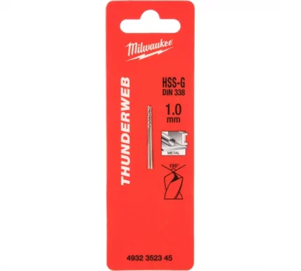 Сверло по металлу HSS-G (1.0 мм, 2 шт) Milwaukee 4932352345