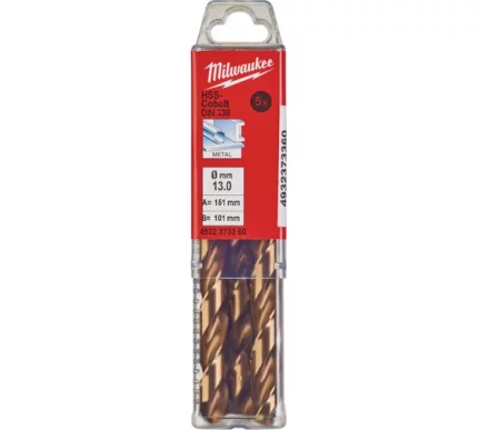 Сверло по металлу HSS-Co DIN338 (5 шт; 13х101х151 мм) Milwaukee 4932373360