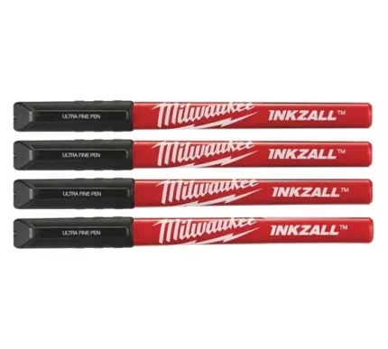 Ручка (черная, 4шт) Milwaukee INKZALL Fine Tip 48223164