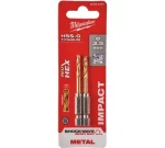 Сверло по металлу RedHEX HSS-G TiN (2 шт; 3.5х25х69 мм) Milwaukee 48894707