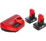 Энергокомплект Milwaukee M12 NRG-402 Li-Ion 4Ач 4933459211