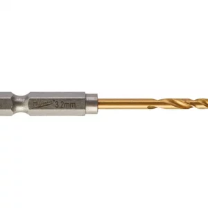 Сверло по металлу RedHEX HSS-G TiN (2 шт; 3.2х23х66.5 мм) Milwaukee 48894706