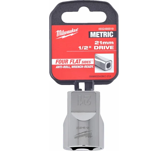 Головка 6-гранная 21 мм, 1/2" Milwaukee 4932480019 Головка 6-гранная 21 мм, 1/2" Milwaukee 4932480019