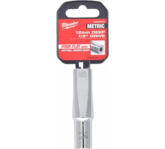Головка 6-гранная удлиненная 12 мм, 1/2" Milwaukee 4932480032 Головка 6-гранная удлиненная 12 мм, 1/2" Milwaukee 4932480032