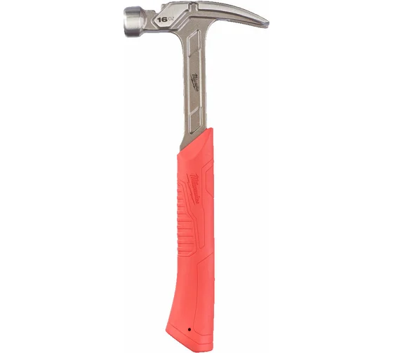 Стальной молоток Milwaukee с прямым гвоздодером 16 унций, 450 г 4932478653 Стальной молоток Milwaukee с прямым гвоздодером 16 унций, 450 г 4932478653