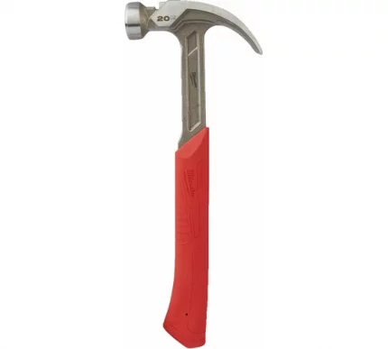 Стальной молоток Milwaukee с закругленным гвоздодером 20 унций, 570 г 4932478656